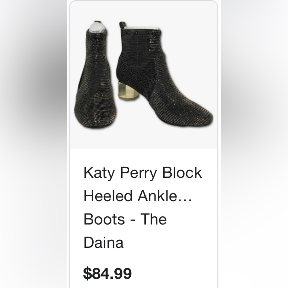 Katy Perry Purple and Blue Metallic Booties